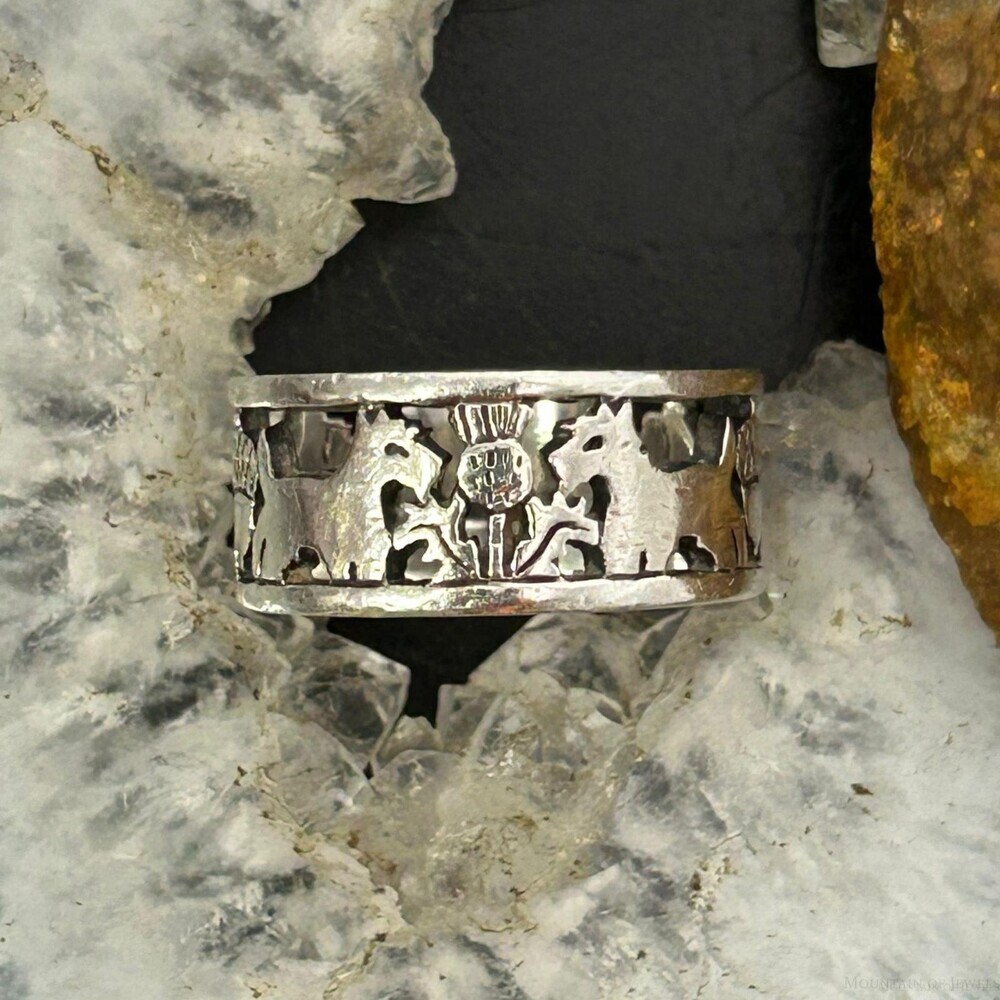 Vintage James Avery Sterling Silver Dogs Ring Size 8.5 For Women - Picture 5 of 10